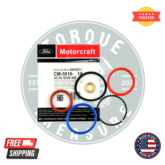 Pack of 8 – Motorcraft CM5010 Fuel Injectors | OEM Multi-Port Injectors | Fits Ford F-150, E-Series, Expedition, Lincoln | 5.4L / 6.8L V8 & V10
